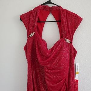 R&M Richards Red Sparkly Formal Dress
